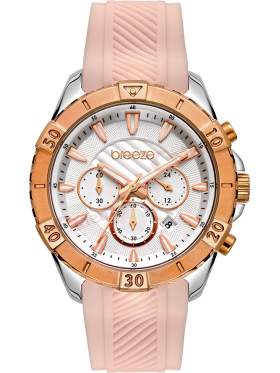 BREEZE Sugarcoat Chronograph Pink Silicone Strap