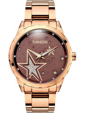 BREEZE Starstruk Crystals Rose Gold Stainless Steel Bracelet-210791.5