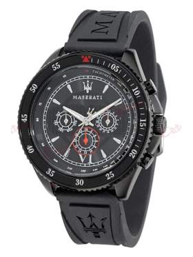 MASERATI Stile Multifuction Black Rubber Strap R8851101001