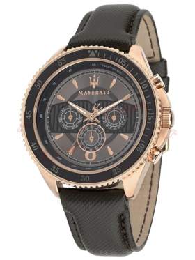 Maserati Black Leather Strap R8851101006