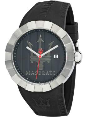 MASERATI Tridente Black Rubber Strap R8851103002