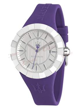 MASERATI Tridente Ladies Purple Rubber Strap R8851103504