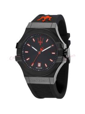 MASERATI Potenza Black Rubber Strap R8851108020