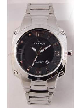 VICEROY Black Dial Stainless Steel Bracelet 432035-55