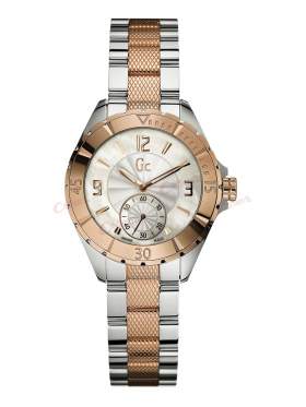 GUESS Collection Two-Tone Stainless Steel White Mother of Pearls A70003L1