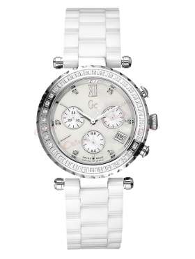 GUESS Collection White Stainless Steel Diamond Ladies I01500M1