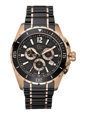 GUESS Men's Stainless Steel Case Chronograph Date Black Ceramic Watch X76004G2S