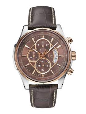 GUESS Collection Technoclass Βrown Leather Strap X81002G4S