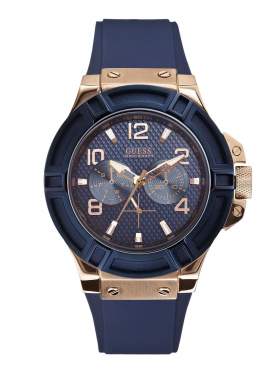 GUESS Blue Leather Strap W0247G3