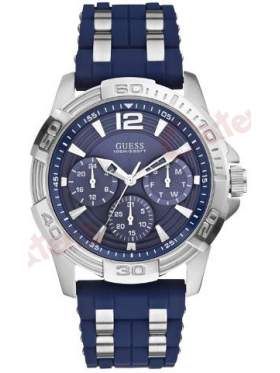 GUESS Multifunction Blue Rubber Strap   W0366G2 