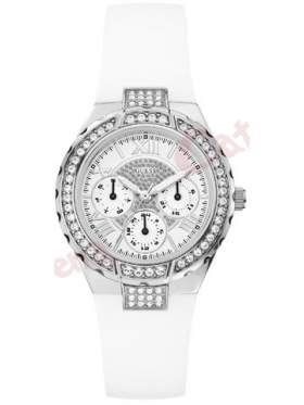 ΓΥΝΑΙΚΕΙΟ ΡΟΛΟΙ GUESS ΜΕ ΚΑΟΥΤΣΟΥΚ ΛΕΥΚΟ W0300L1