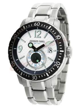 JACQUES FAREL White Dial Stainless Steel Bracelet 