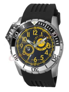 JACQUES FAREL Multifunction Black Rubber Strap