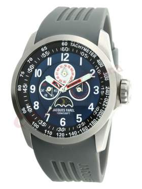 JACQUES FAREL Multifunction Grey Rubber Strap