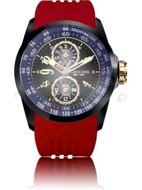 JACQUES FAREL Men's Red Rubber Strap ATR2339 