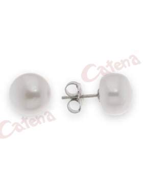 Σκουλαρίκια, με πέρλες σε χρώμα λευκό