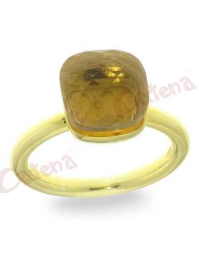Δαχτυλίδι σε χρώμα σαμπανιζέ, επιχρυσομένο, κίτρινο, με επίχρυσο φινίρισμα